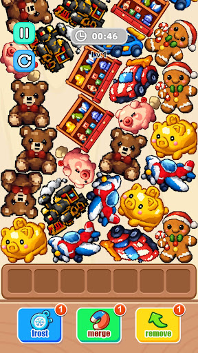 Falling toys above a merge zone in Catch UP My Toys
